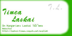 timea laskai business card